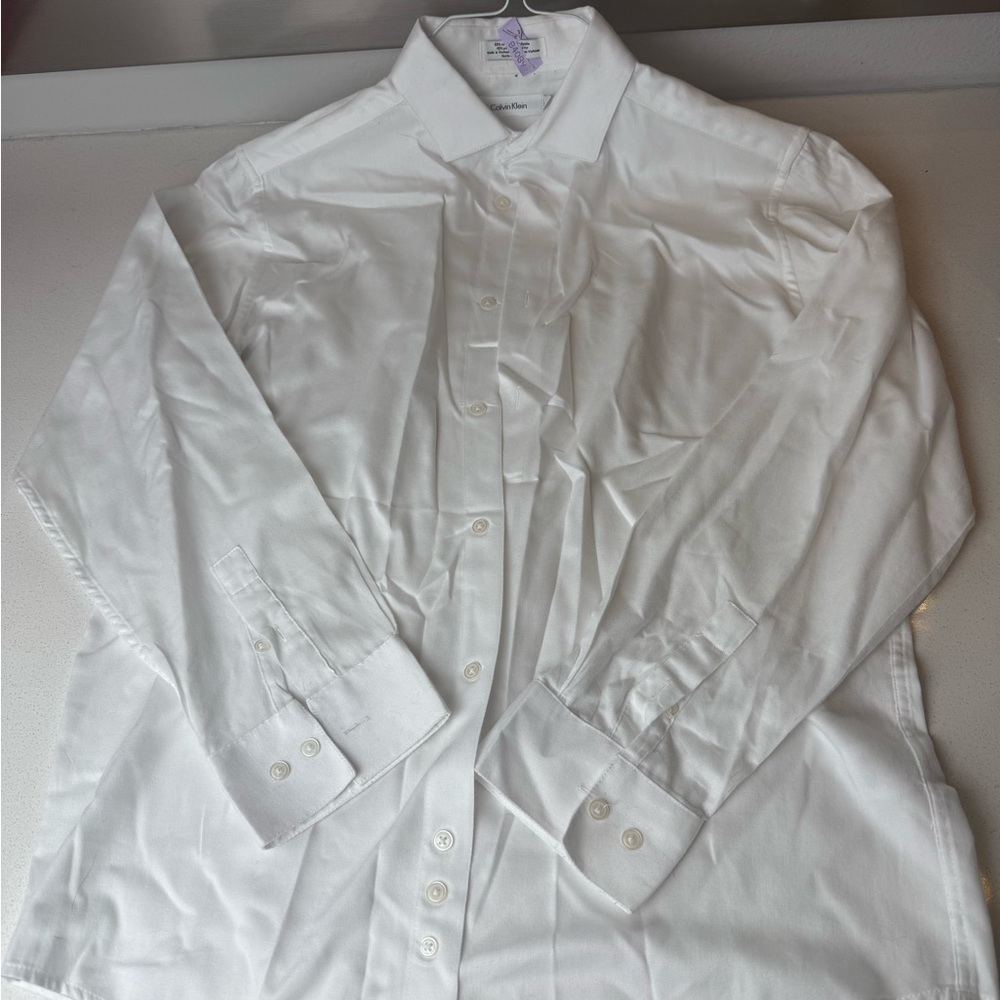 Calvin Klein Classic White Button-Down Shirt